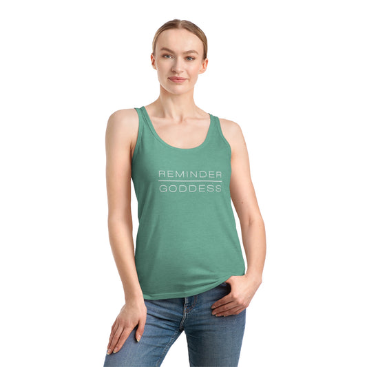 REMINDER GODDESS - Inspirational Motivational Happy Funny Quote - Double-Sided Women's Dreamer Tank Top