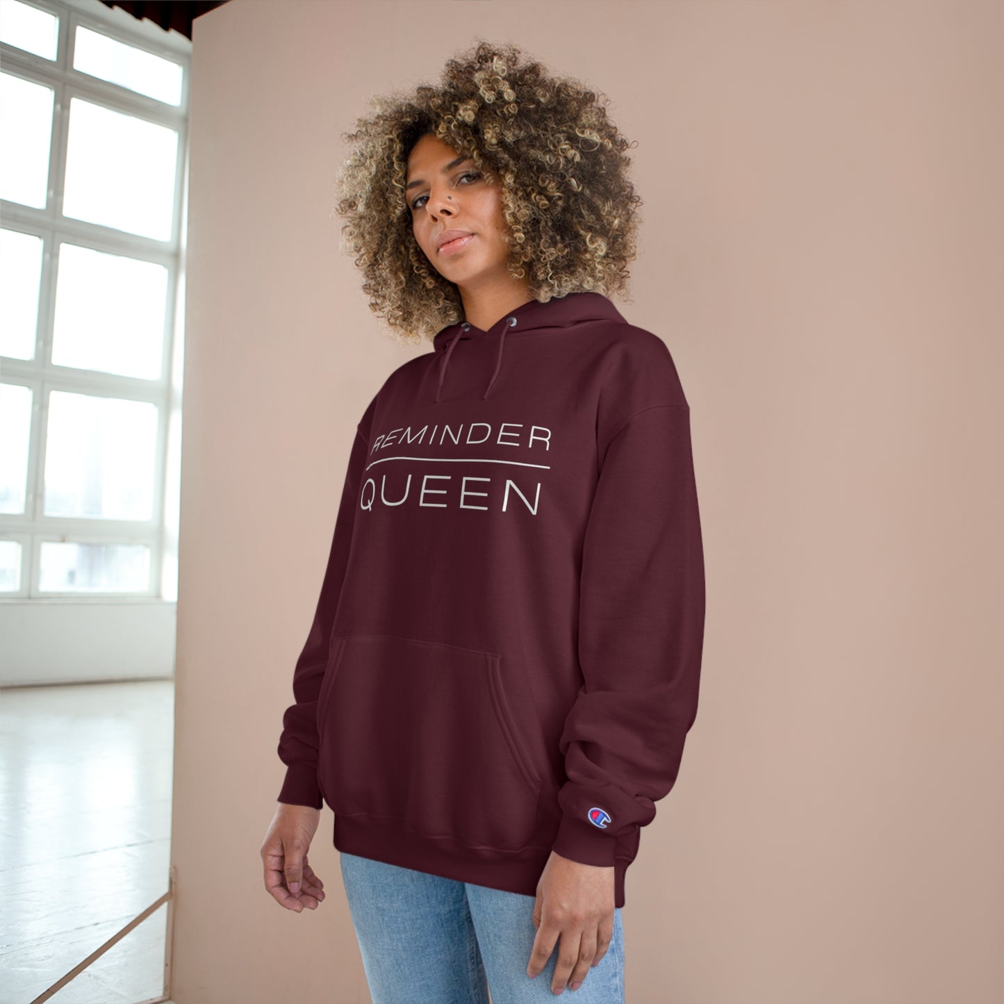 REMINDER QUEEN - Inspirational Motivational Happy Funny Quote - Women's Champion Hoodie