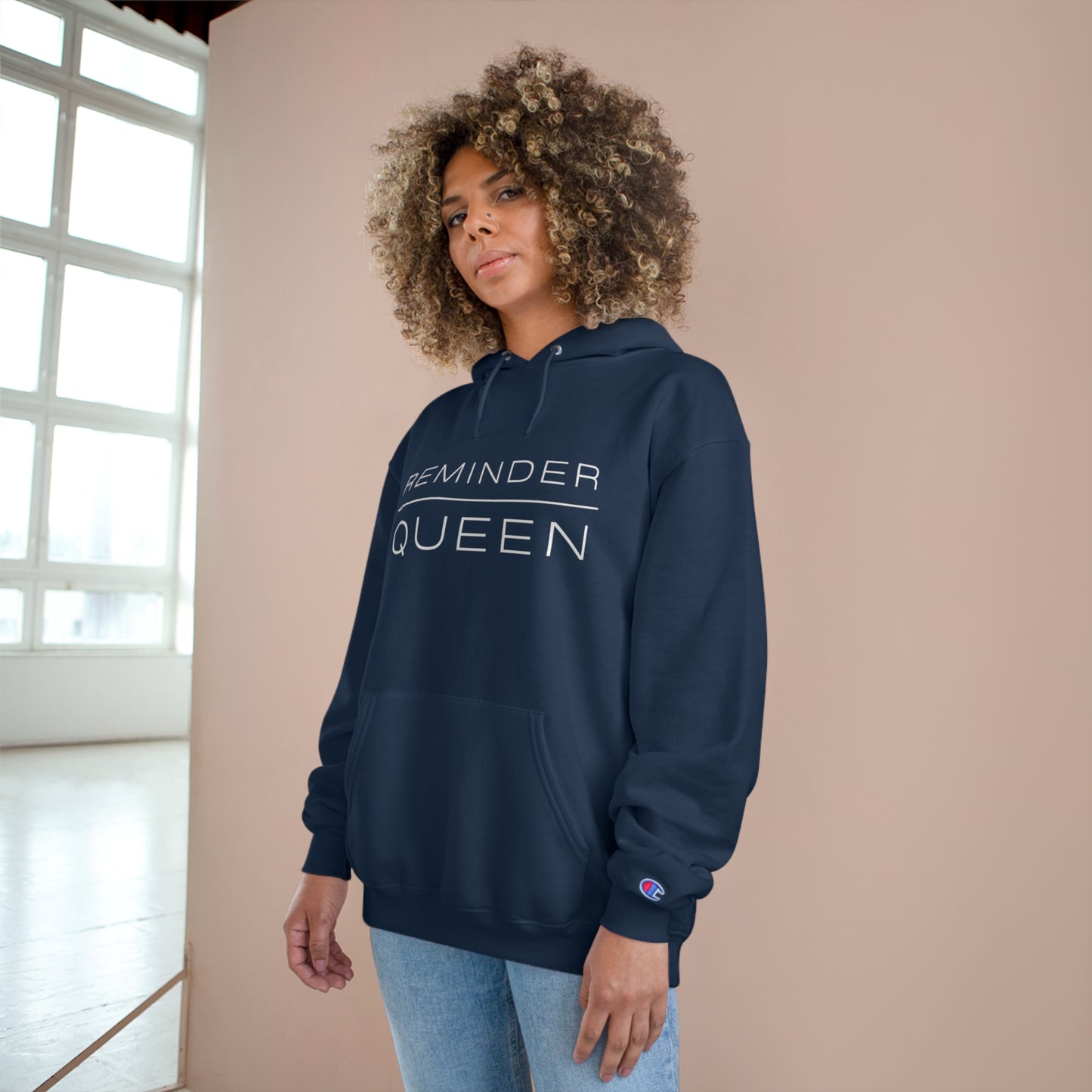 REMINDER QUEEN - Inspirational Motivational Happy Funny Quote - Women's Champion Hoodie