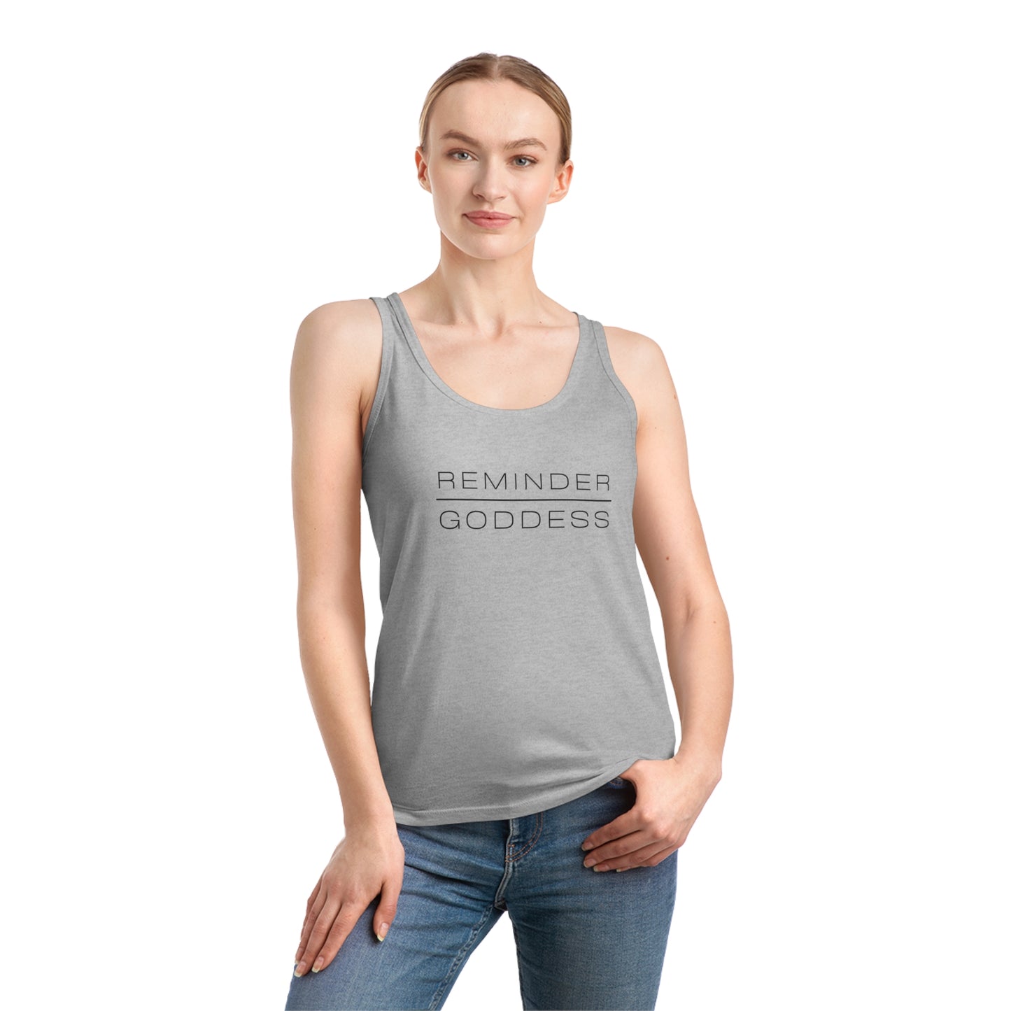 REMINDER GODDESS - Inspirational Motivational Happy Funny Quote - Double-Sided Women's Dreamer Tank Top