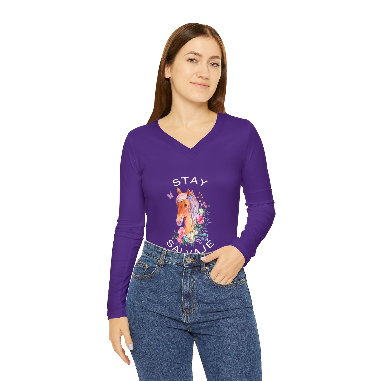 Unicorn 'Stay Salvaje' Women's Long Sleeve Shirt