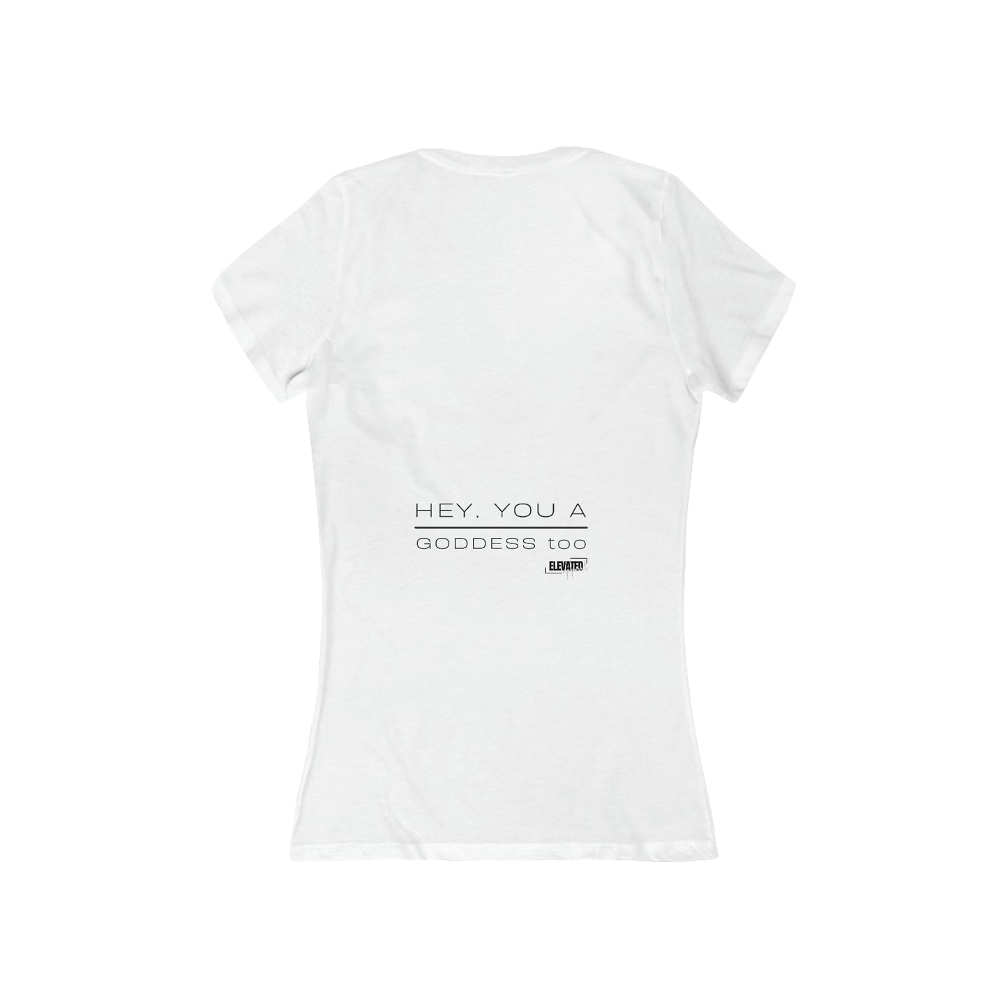 REMINDER GODDESS - Inspirational Motivational Happy Funny Quote - Double-Sided Women's Jersey Short Sleeve Deep V-Neck Tee