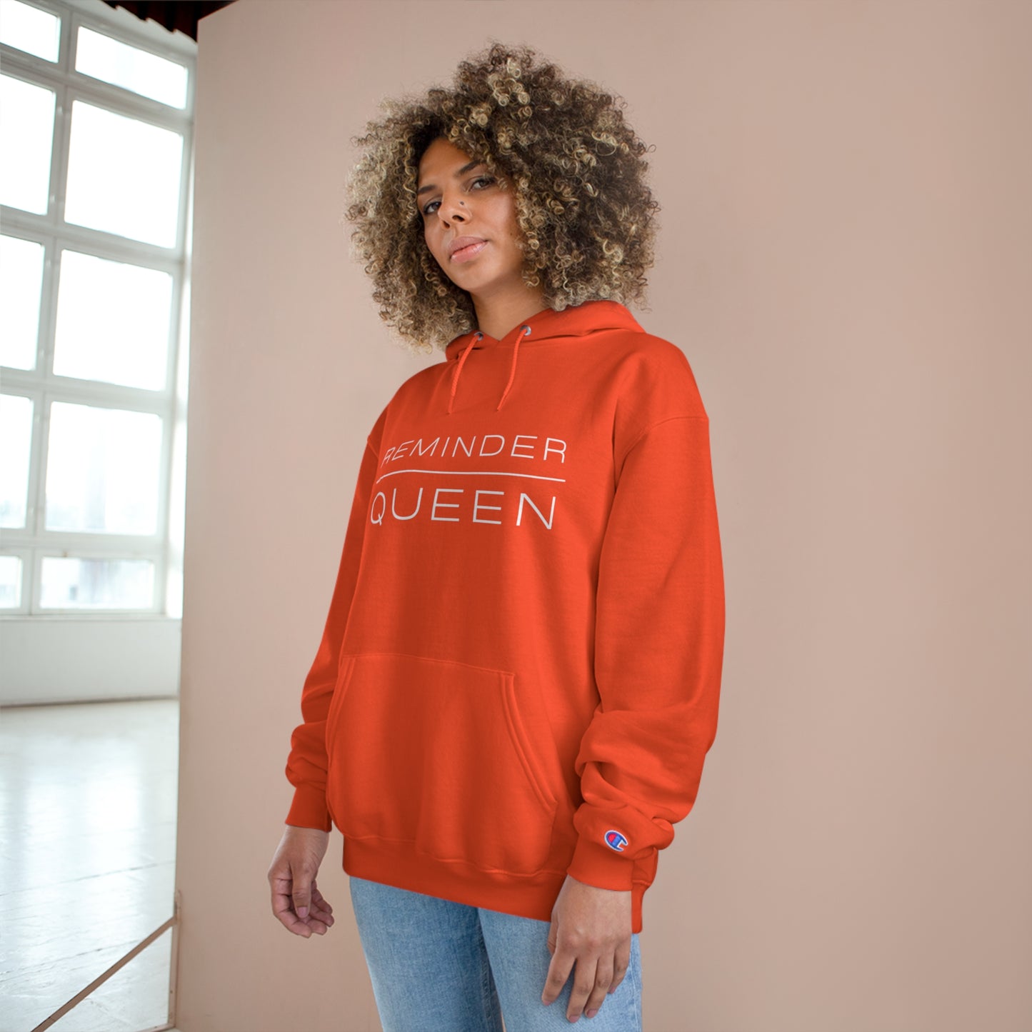 REMINDER QUEEN - Inspirational Motivational Happy Funny Quote - Women's Champion Hoodie