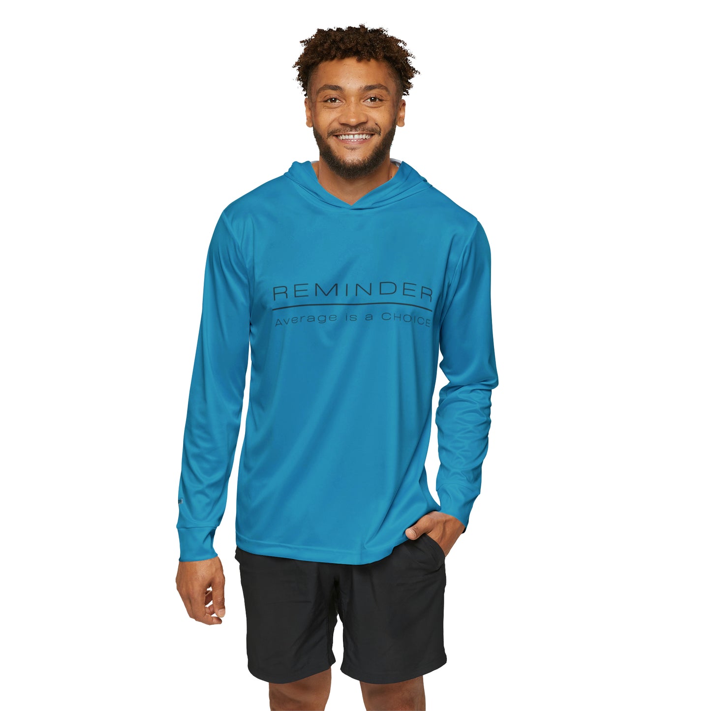 REMINDER - Average is a Choice - Blue - Men's Sports Warmup Hoodie (AOP)