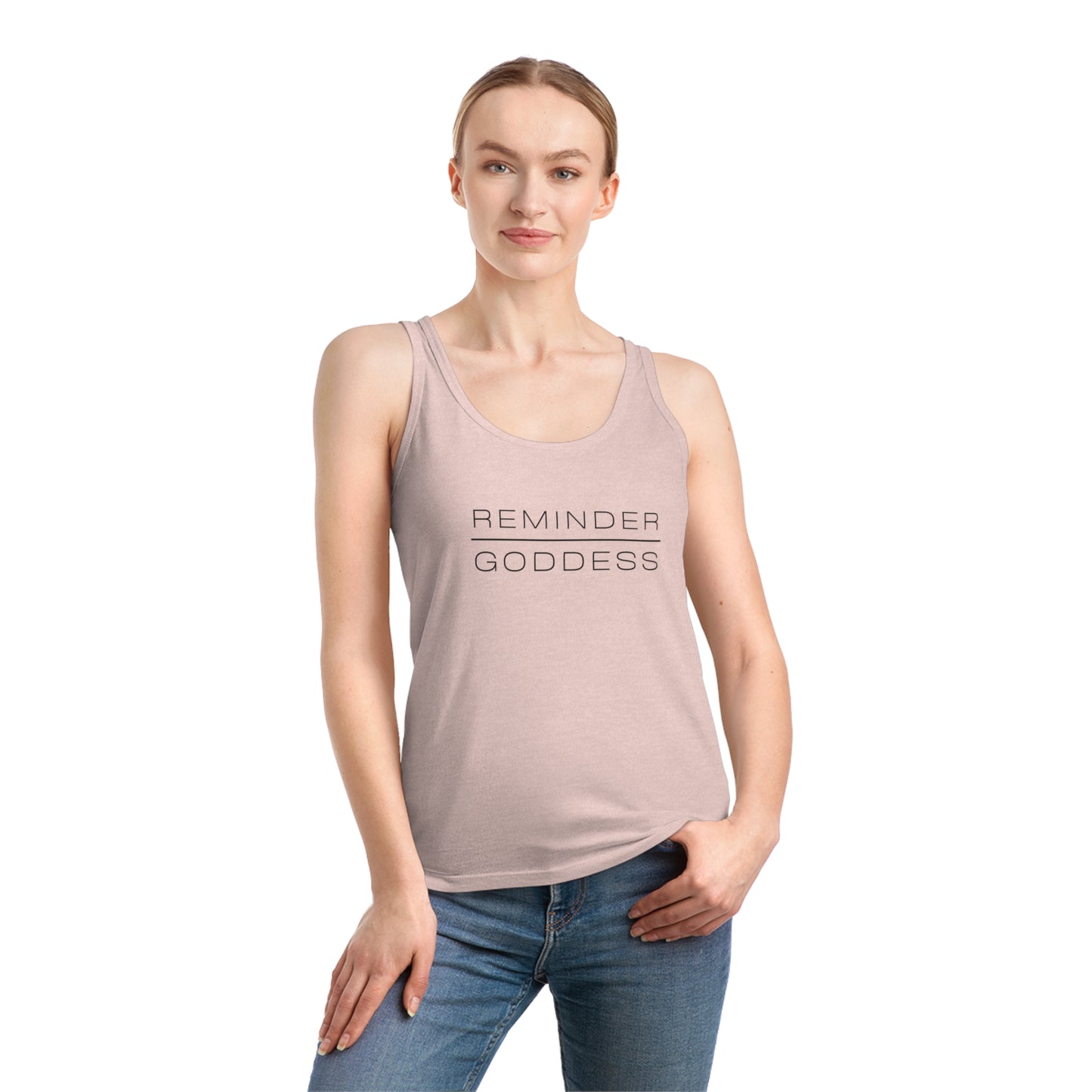 REMINDER GODDESS - Inspirational Motivational Happy Funny Quote - Double-Sided Women's Dreamer Tank Top