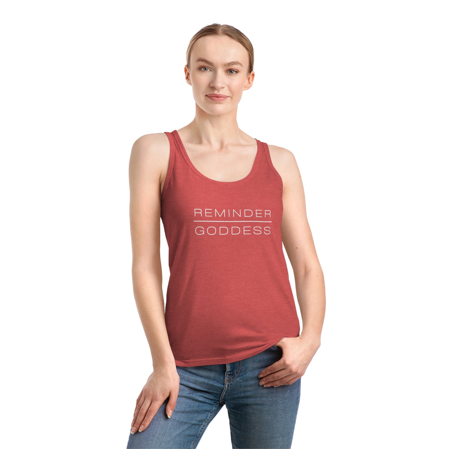 REMINDER GODDESS - Inspirational Motivational Happy Funny Quote - Double-Sided Women's Dreamer Tank Top