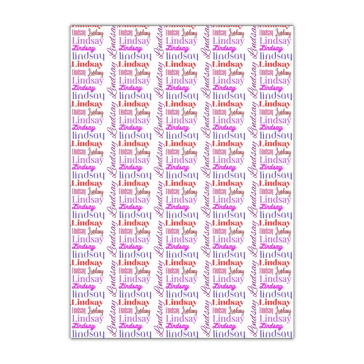 LINDSAY Personalized Gift Wrapping Paper Sheets, 1pc